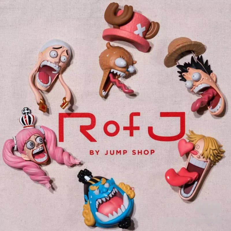 Disponibile originale Rojf di Jumpshop One Piece Spaventoso Adesivo per frigorifero Scatola cieca Magneti per frigorifero Rufy Sanji Chopper Regali