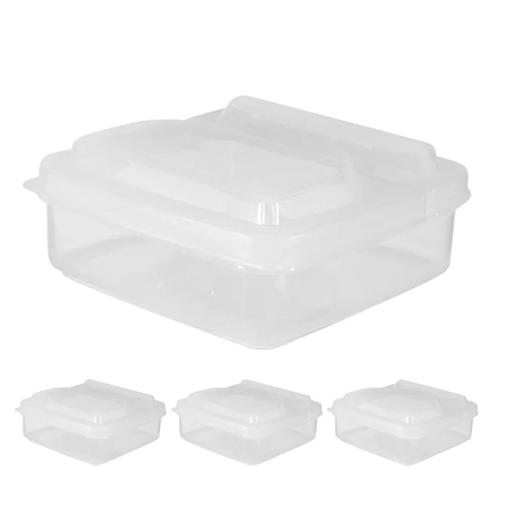 4Pcs Transparent Cheese Storage Box Airtight Refrigerator Container Butter Preservation Fresh Food Organizer Cheese Boxes