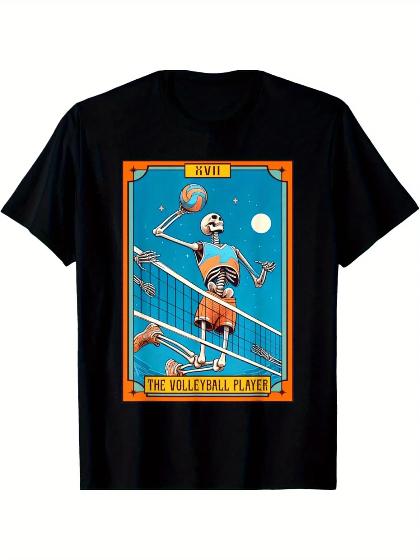 Nuova maglietta estiva da uomo a maniche corte con scollo rotondo e divertente motivo a pallavolo, versatile per il tempo libero indoor e outdoor, Suita