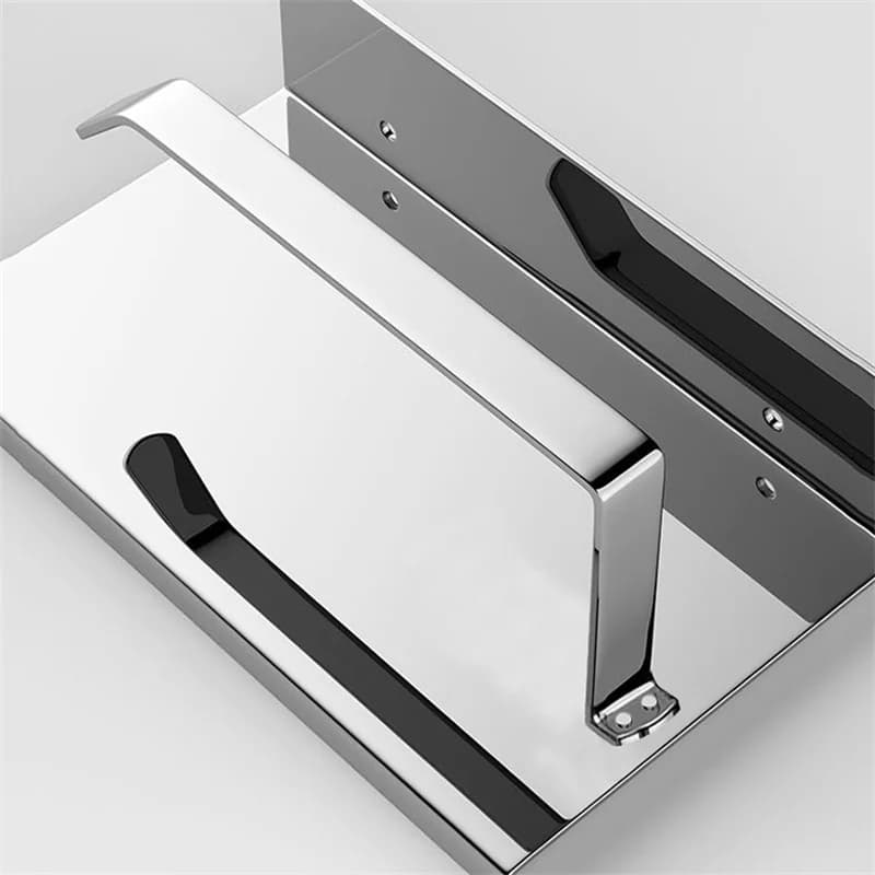 Portarotolo di carta igienica in acciaio inossidabile Portarotolo di carta igienica Scaffale per telefono cellulare multifunzione per bagno Scaffale per la casa