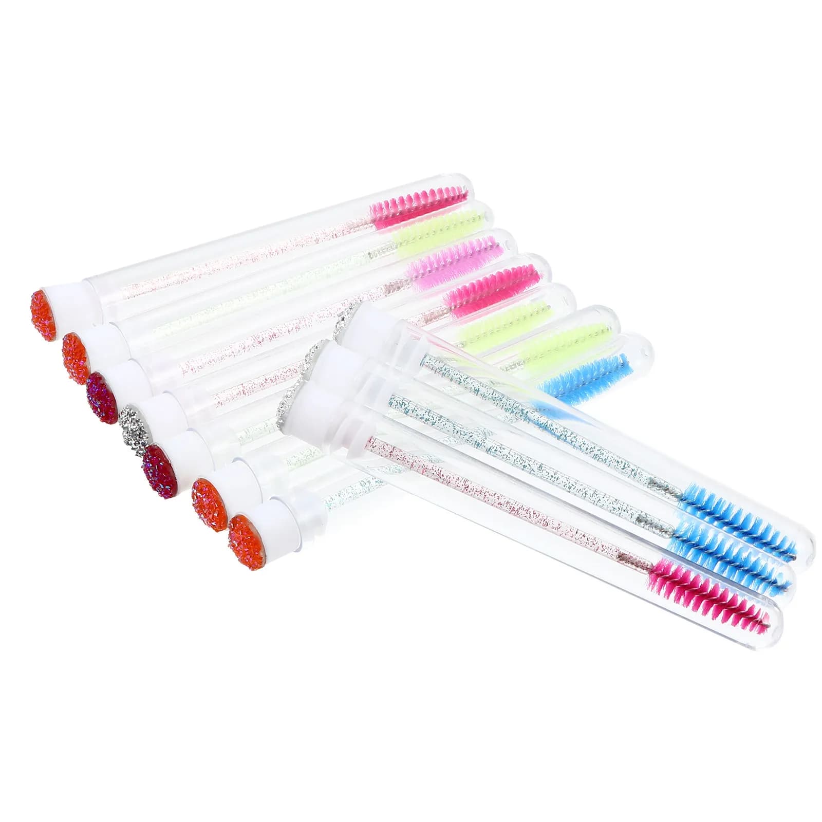 10 Pieces Tubes Vacuum for Mascara, Containers for Fa-da-te, Rechargeable, Essential for Travel, Light and Sealing, for Beauty