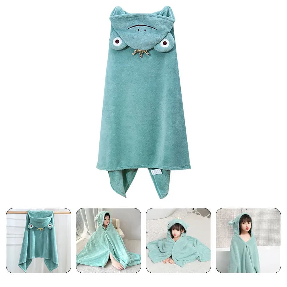 Asciugamano da Bagno Premium in Cotone Morbido Super Assorbente per Bambini, Accappatoio con Adorabile Motivo Cartone Animato, Asciugatura Rapida e Confortevole