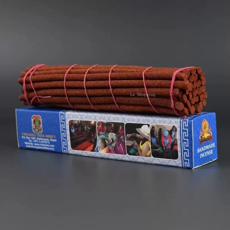 Bastoncino di incenso da 15 cm/Tempio di incenso tibetano fatto a mano Culto alla meditazione del Buddha Purificazione dell'aria interna Calma la mente Joss Stick