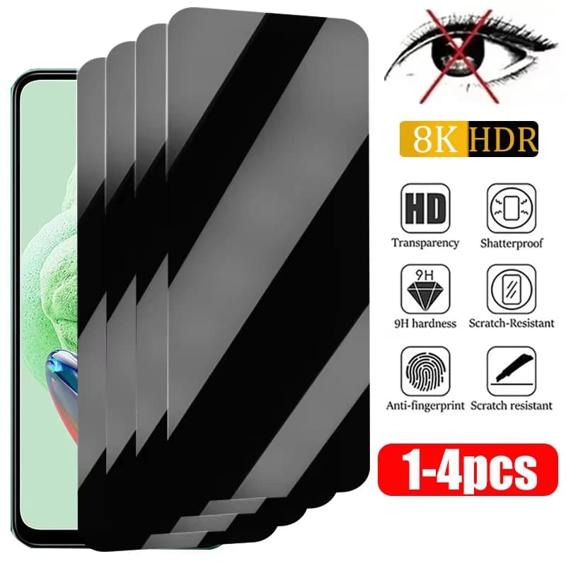1-4PCS Privacy Protezione Dello Schermo Per Poco X7 F7 M7 X6 M6 Pro X5 X4 X3 M5 M4 F4 F3 Pro Anti-spia Vetro per Poco C75 C71 C65 C40 C31