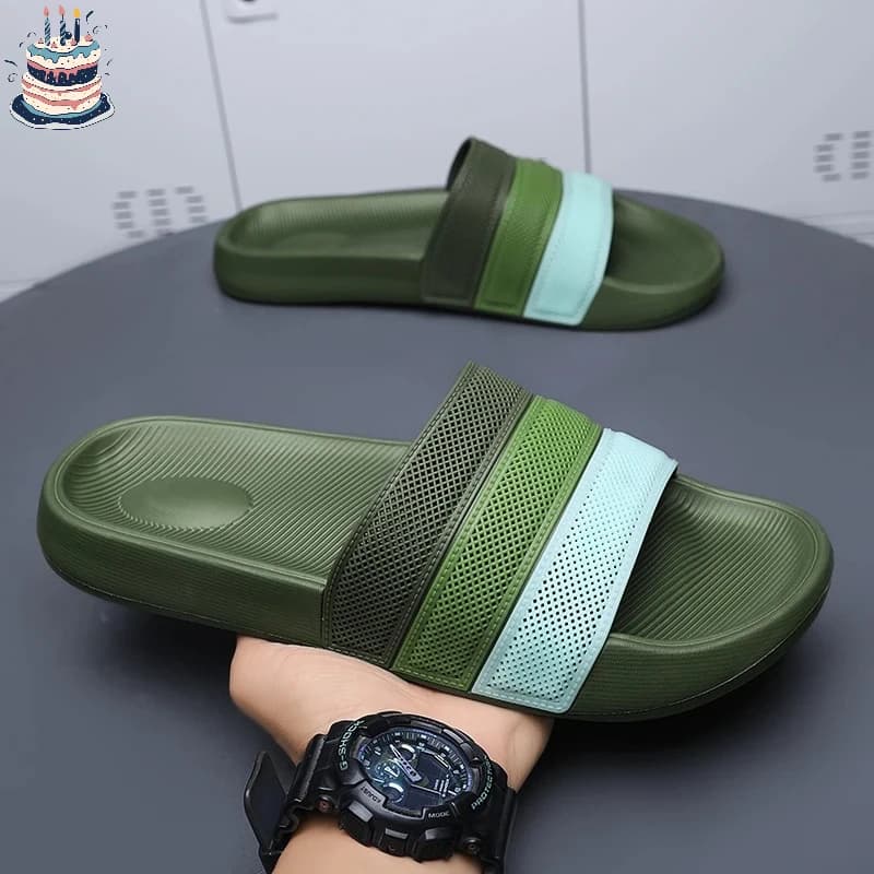 Men's slippers, summer for home and bathroom, anti-slip, anti-odor, beach sandals for outdoors