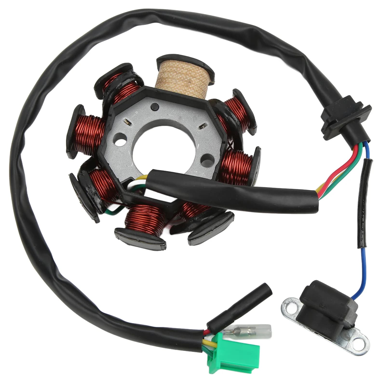 Statore Magneto a 8 Poli e 8 Bobine per Generatore di Accensione di Scooter Cinesi, ATV, Go Kart, Ciclomotori con Motori 125cc 150cc 152QMI 157QMJ
