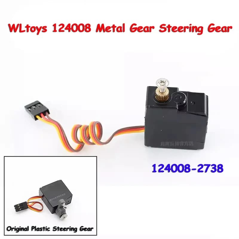 WLtoys 124008 RC RC telecomando accessori per auto senza spazzole aggiornamento sterzo in metallo 124008-2738