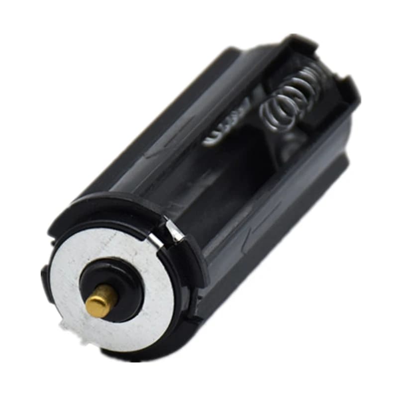 Portabatterie cilindrico nero in plastica per 3 batterie AAA, convertitore per giocattoli, torcia, lampada, custodia adattatore.