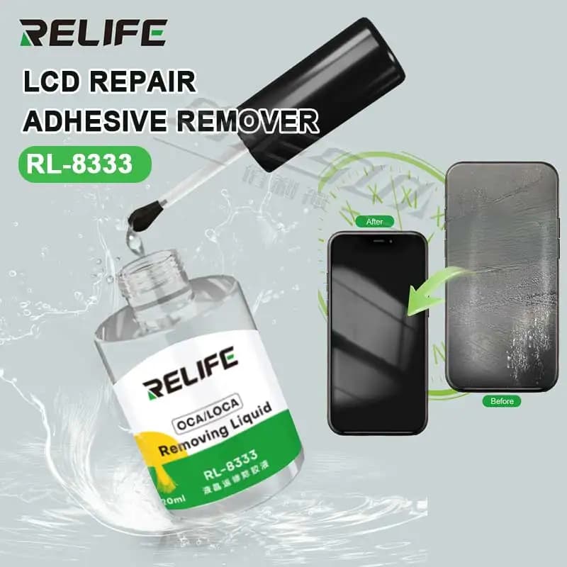 RELIFE RL-8333 Dispositivo di rimozione adesivo per riparazione LCD Sicuro Non corrosivo Nessun danno allo schermo del telefono cellulare Pulizia e rimozione colla OCA anche