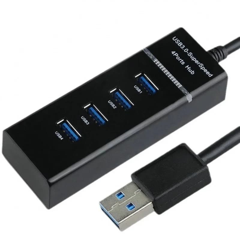 Hub USB 3.0 a 4 Porte con Striscia LED, Splitter USB 1xUSB3.0+3xUSB2.0 per Laptop e PC Desktop, Espansore USB Alimentato via Bus