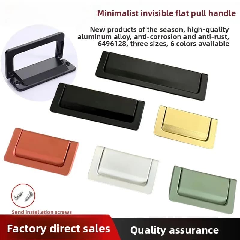 Maniglia per porta dell'armadio con maniglia invisibile non perforata, maniglia per porta dell'armadio con maniglia per cassetto piatto moderna e semplice