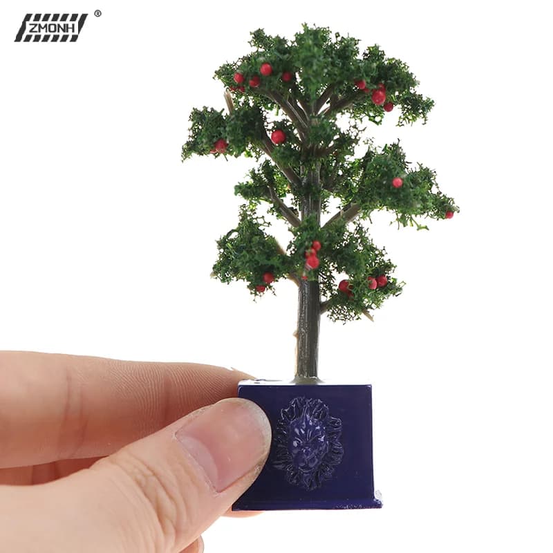 [H]1:12 Alberi da frutto in miniatura per casa delle bambole, piante in vaso simulate, decorazioni per bambole