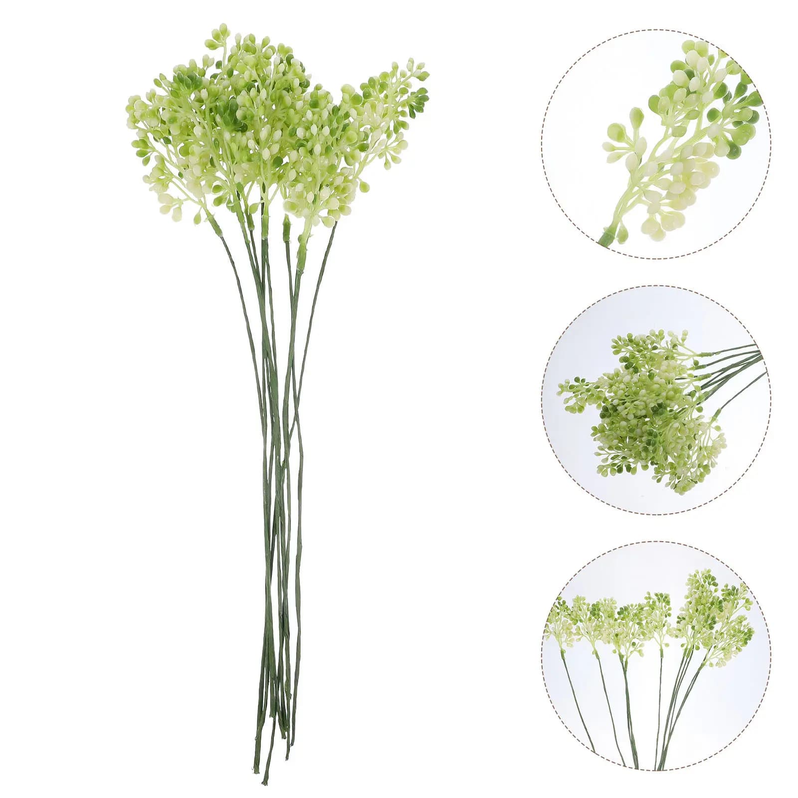 10 Pieces of Realistic Artificial Vegetation Stems, Fake Plant Stems for Wedding Decorations, Home, Office, Fai-da-Te and Ghirlande Compositions