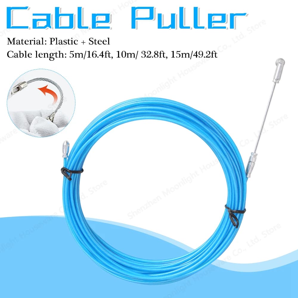 5/10/15M Universal cable extractor Device for threading the steel spring rope Device for pulling the pulley Electric cable extractor