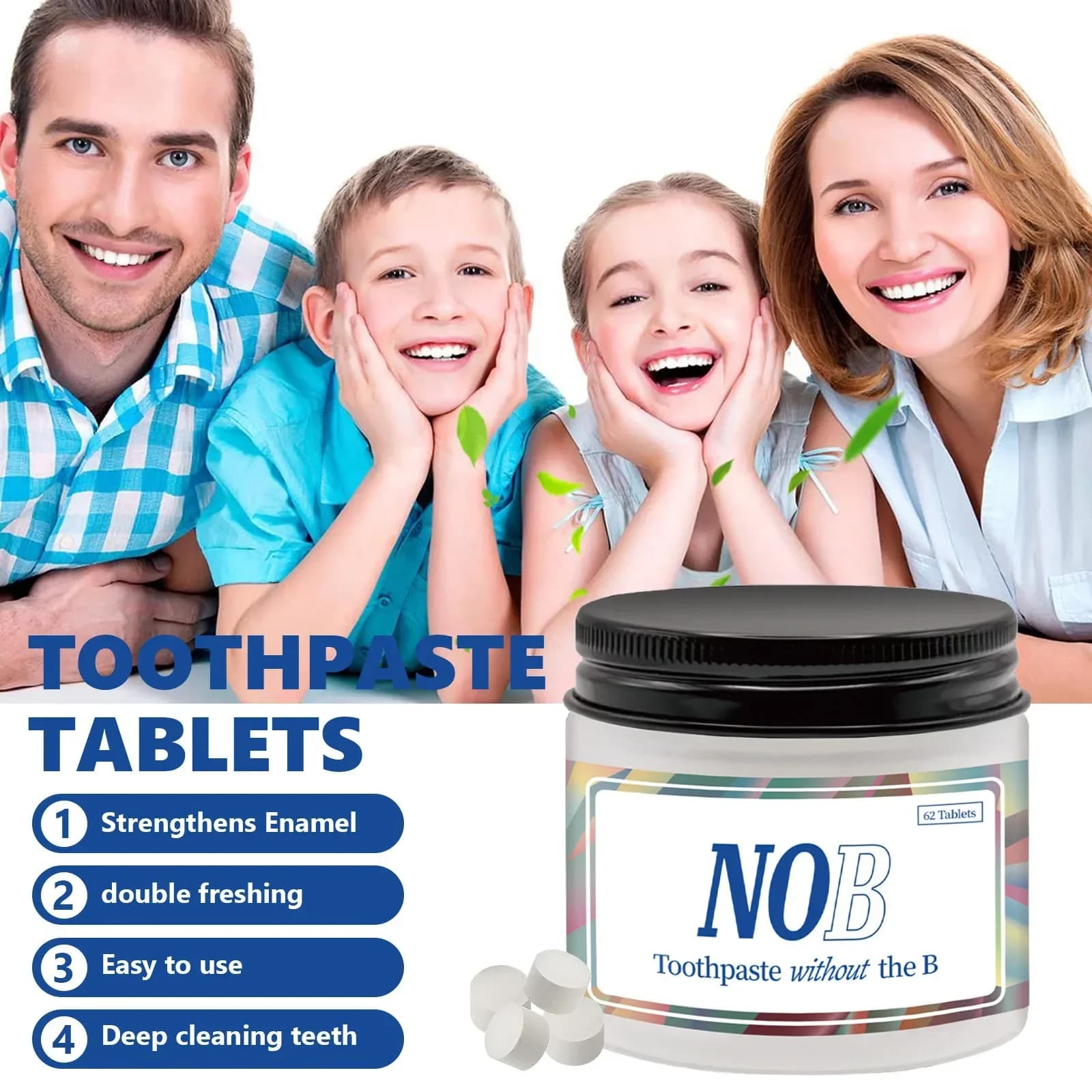 Solid toothpaste Noble without tablets BS Tastes Tooth Food Collutory Smoke Remove stains of fresh whitening coal bad