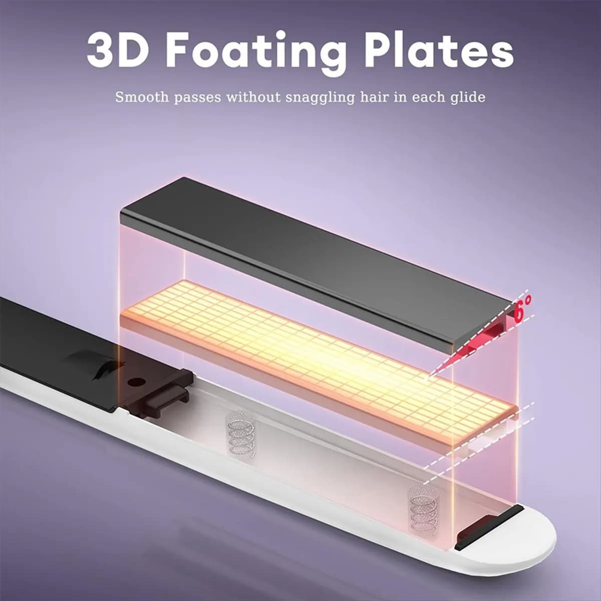 Professional hair plate, iron curling, quick heating, ceramic coating, digital controls, US hair plate