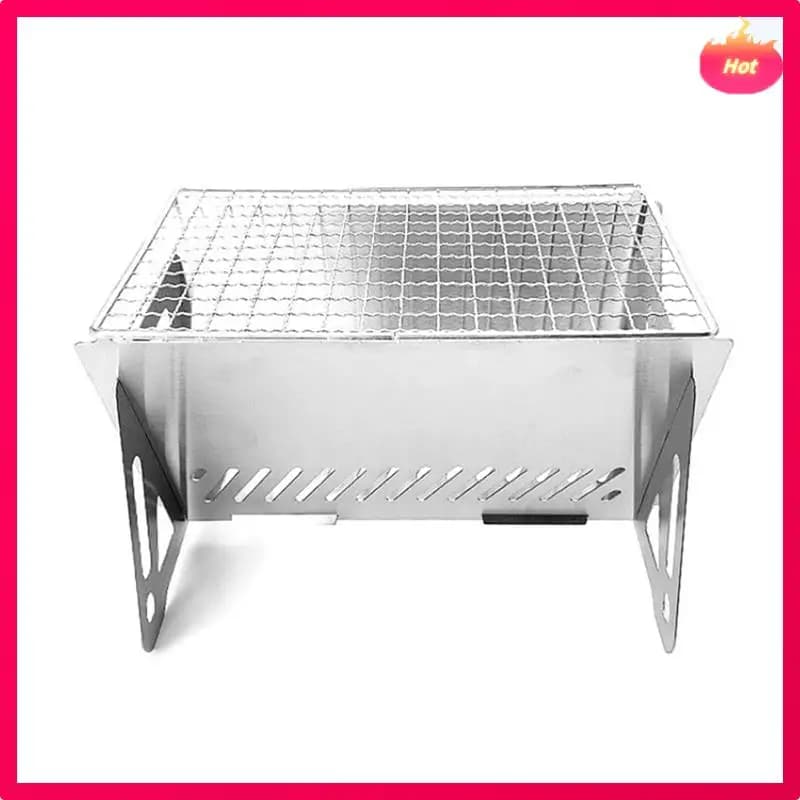 Multi 2 modelli Stufa per carte pieghevole portatile per esterni Stufa per barbecue in acciaio inossidabile Forniture da campeggio per legna da ardere Stufa a carbone