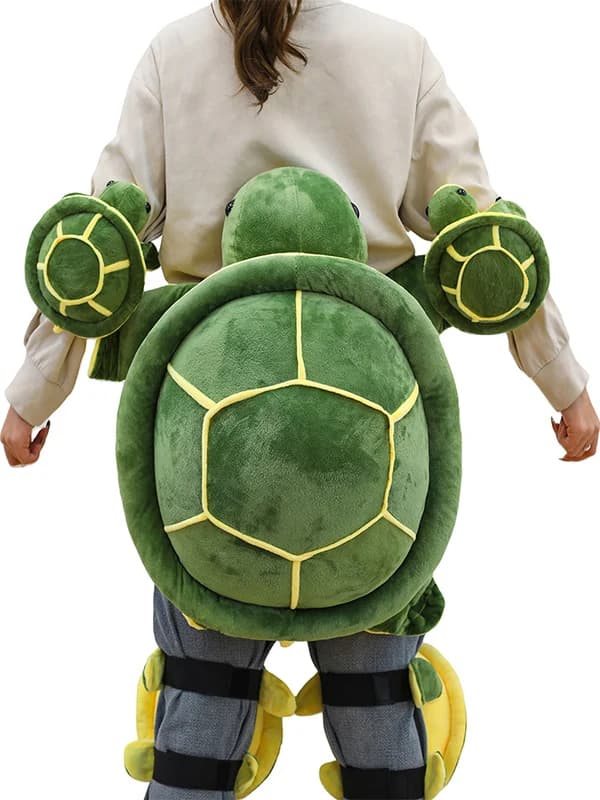 Set di Protezioni per Ginocchia e Gomiti a Forma di Tartaruga Cartoon per Sci e Pattinaggio su Ghiaccio, per Adulti e Bambini, Antiurto per Tavola Singola e Doppia