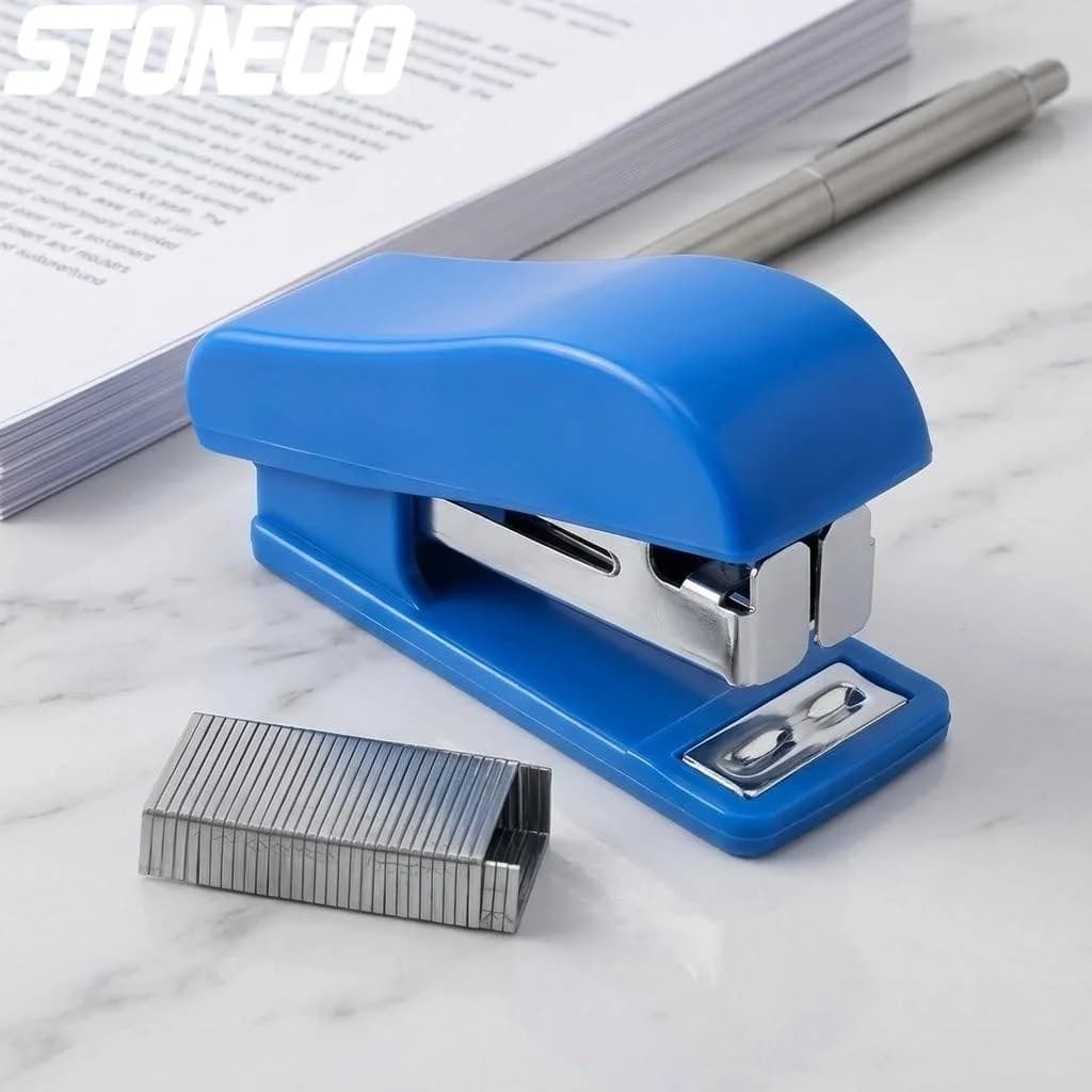 Set Mini Cucitrice Portatile, Forniture per Ufficio, Regalo Carino, Cucitrice con 50 Graffette da 9mm per Carta A4, Colore Casuale