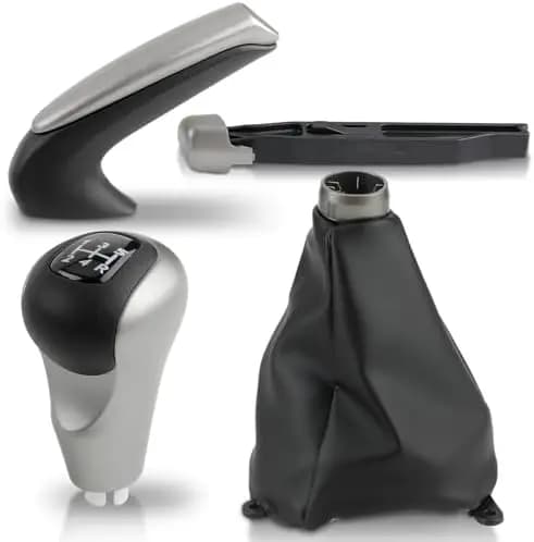 Set di 3 pomelli del cambio manuali per Civic 2006-2011 con cuffia in pelle - Sostituisce 54102-SNA-A01/A02