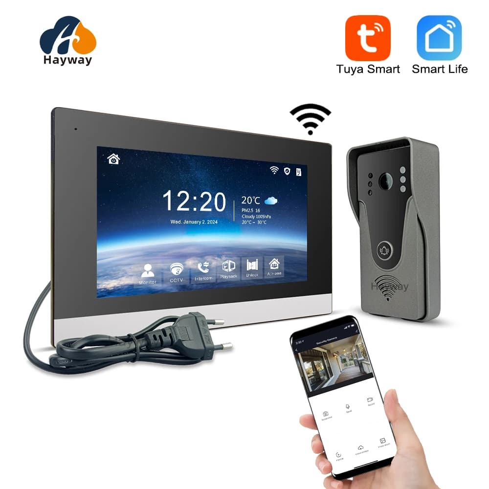 Hayway 1080P videocitofono sistema Tuya Smart Door Phone AHD Full Touch Monitor per la casa Video campanello telecamera rilevamento del movimento