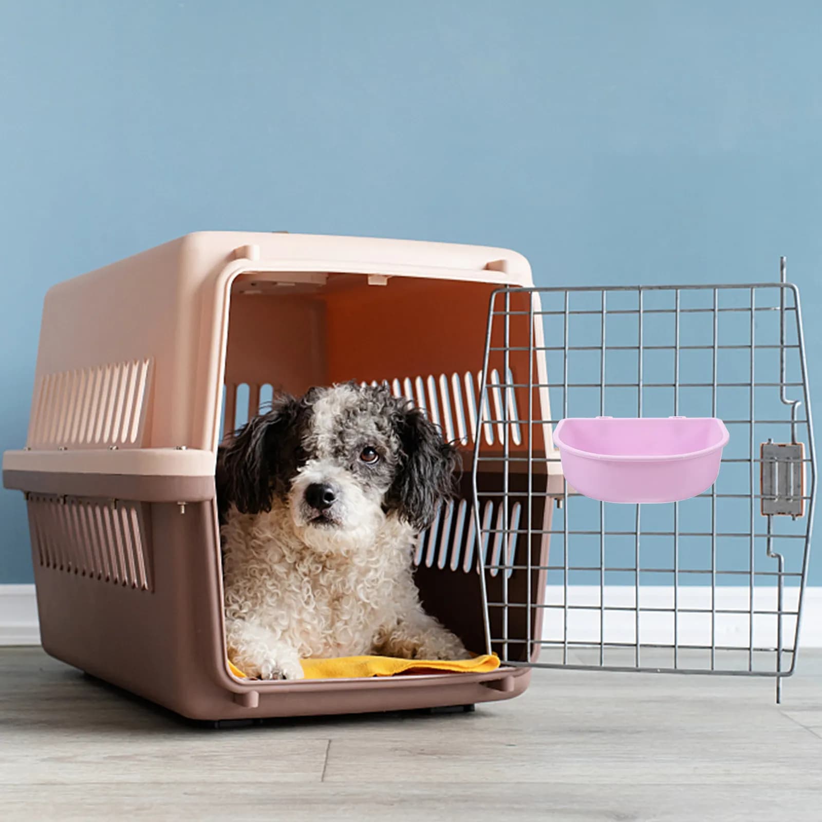 Hanging Pet Bowl Detachable Large Capacity Plastic Dog Cat Feeder For Small Pets Rabbit Cage Supplies Food Water Container
