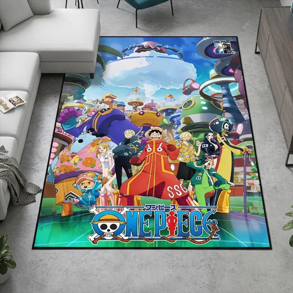 Tappeto anime stile popolare One Piece SSG Rufy Zoro Sanji Nami Personalizza Tappeto cartone animato Tappeto fatto a mano per la decorazione domestica