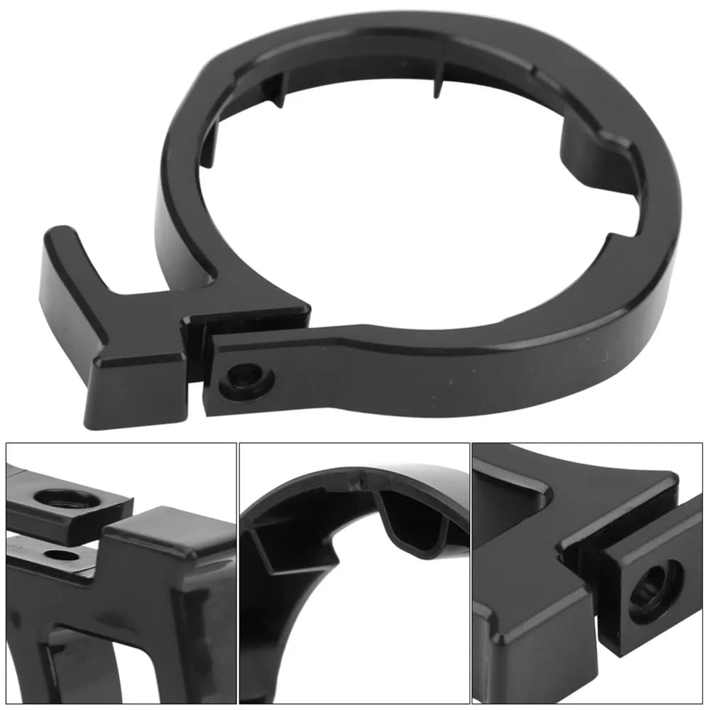 Parte di ricambio per scooter elettrico con limite a gancio fisso rotondo Anello di protezione con clip per ciclo nero Anello di protezione pieghevole per Ninebot MAX G30