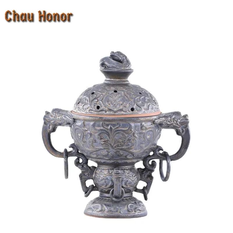 Antico ferro ruggine smalto ceramica sfera celeste porta incenso supporto estetico per incenso candele aromatiche profumate Tea Craft
