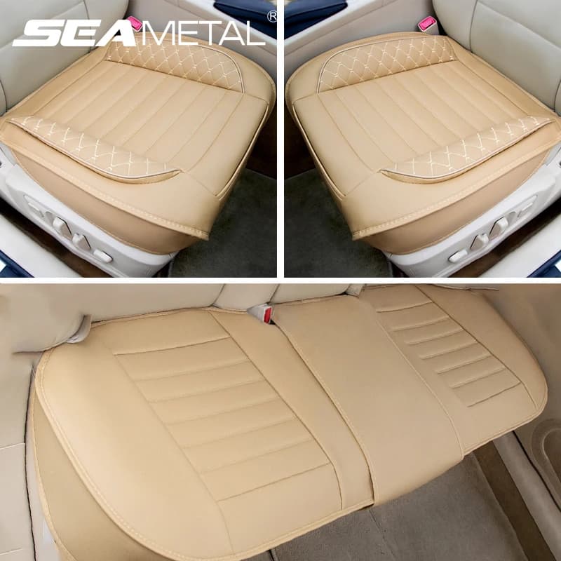 SEAMETAL 1Pc car seat cover Beige vehicle seat cushion thickened chair protection wrapped in full luxury universal for most car models
