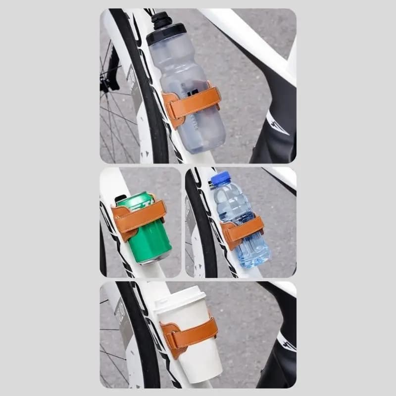 652F Portaborraccia in pelle per biciclette Retros Bike Bottles Cage Accessorio per ciclismo