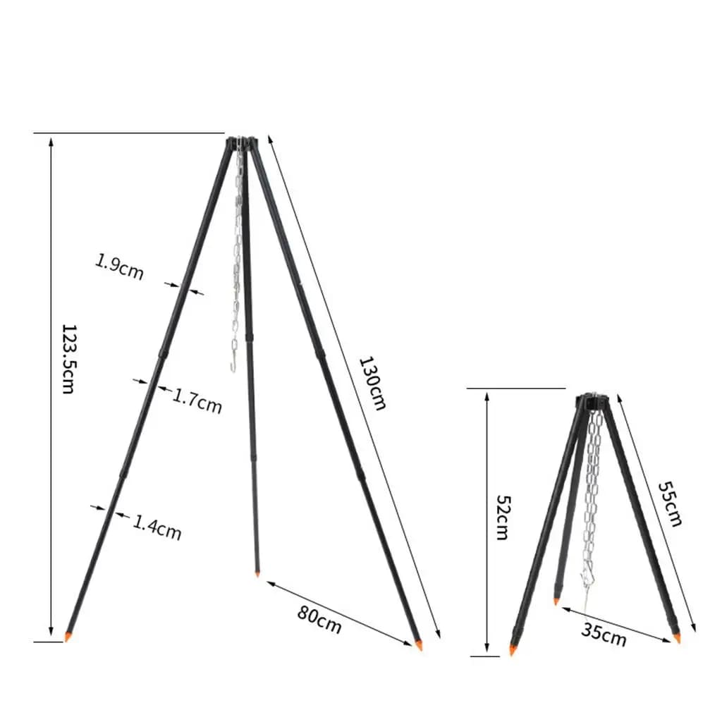Camping Tripod Campfire Cooking Grill Stand Hanger Storage Bag for Camping