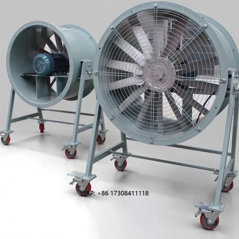 Ventilatore Assiale Antideflagrante in Acciaio Inox, Montaggio a Parete, AC 100V-240V, Pale in Lega di Alluminio, Cuscinetti a Sfera, OEM/ODM/OBM