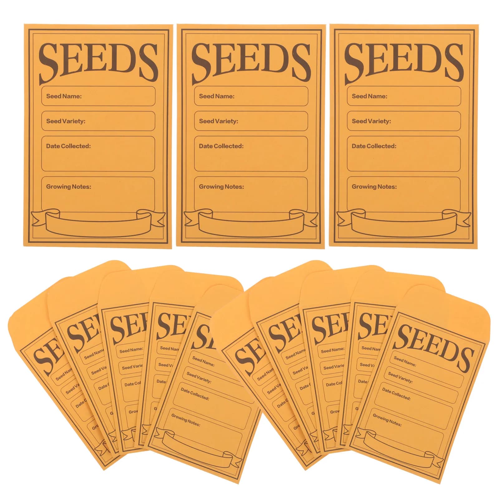 100 Buste Naturali in Carta Kraft Marrone per Semi, Sacchetti per Conservazione e Spedizione di Semi di Verdure, Fiori ed Erbe per Giardinaggio Fai-da-Te