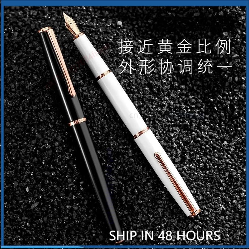 For Hongdian Fountain Pen With Rose Gold Nib Luxury Gift Box For Vintage Couple Student Adult Calligraphy Writing Stationery