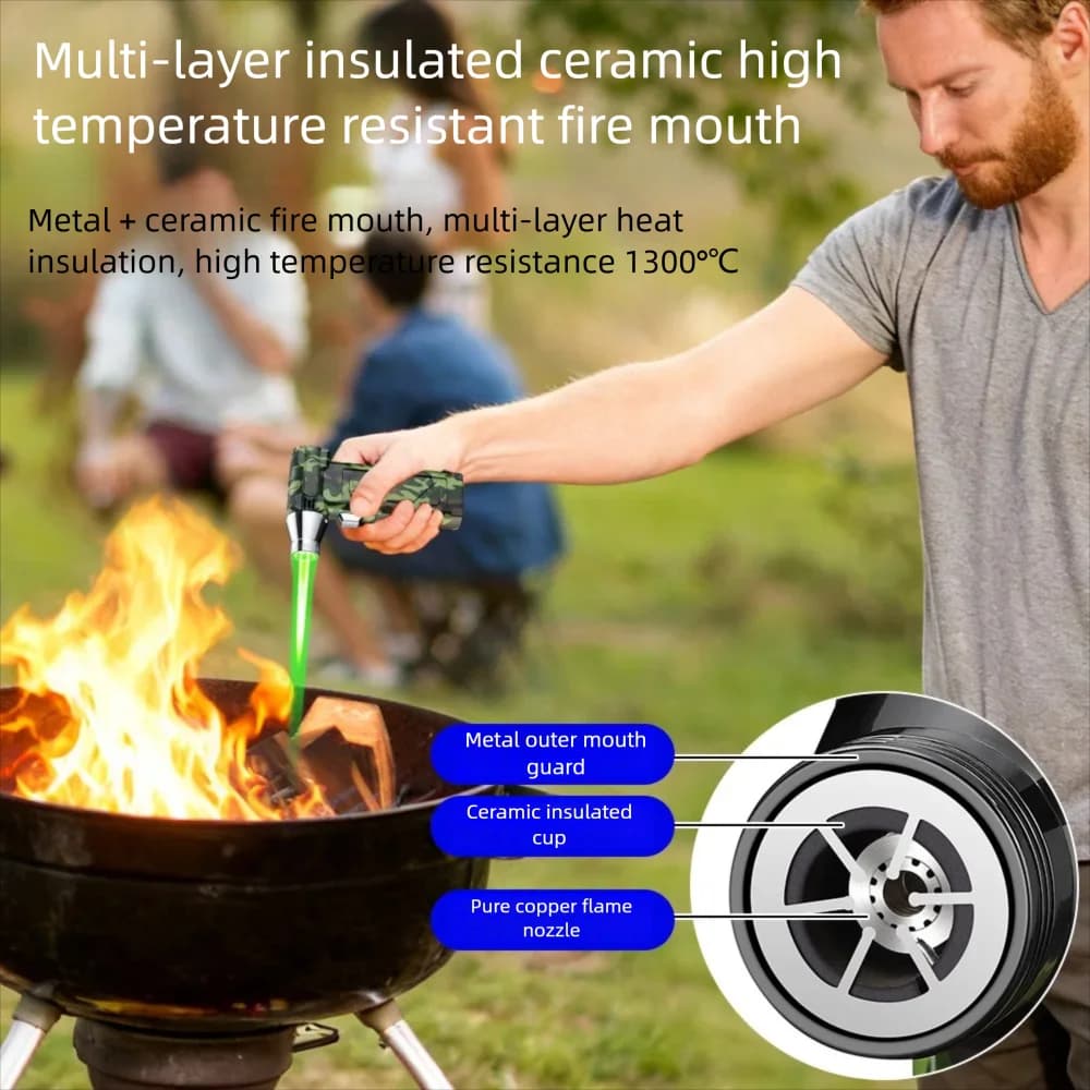 Direct jet lighter, heat-resistant welding gun, spray gun, windproof lighter, outdoor barbecue, moxibustion
