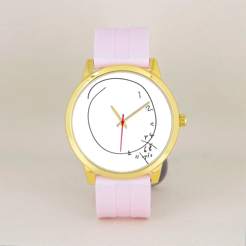 Gold Case Clock 45mm Wristwatch Minimalist Math Design Stainless Steel Strap Unique Geek Gift Quartz Watch Women