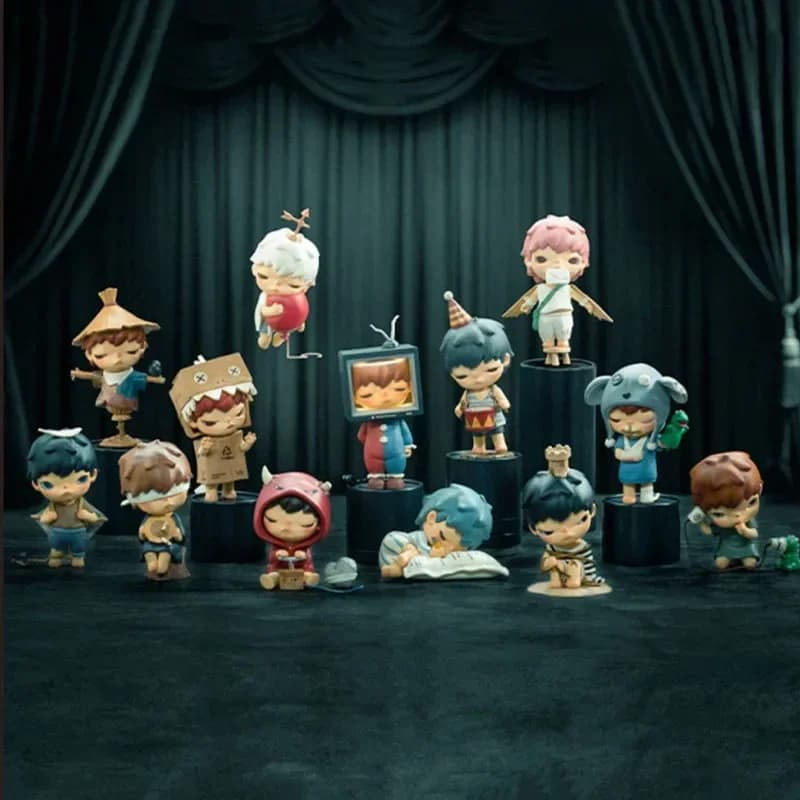 POP MART Hirono Mime Series Scatola cieca Scatola misteriosa Guess Bag Giocattoli Bambola Cute Anime Figure Ornamenti Collezione Modello carino regalo