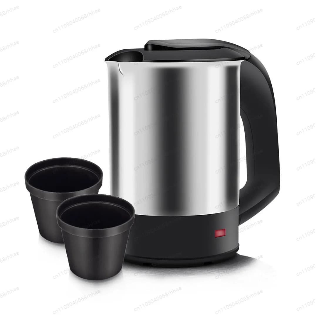 Bollitore Elettrico Portatile Standard Europeo in Acciaio Inossidabile per Alimenti con Spegnimento Automatico e Protezione Anti-bollitura a Secco per Uso Domestico