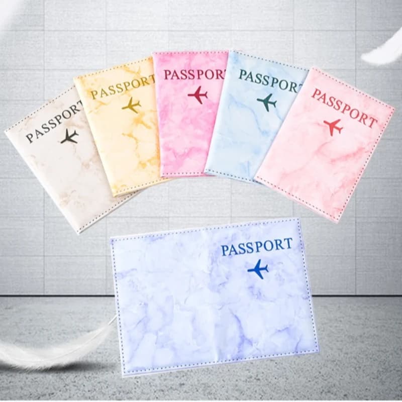 Women Man Passport Cover Customized Name Unisex Passport Holder Top Quality PU Leather Travel Covers