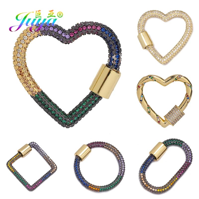 Juya New FAI DA TE Creativo Del Pendente Moschettone di Fissaggio A Vite di Blocco Catenacci Accessori Per Fatti A Mano Maglia Catene Del Pendente Monili Che Fanno