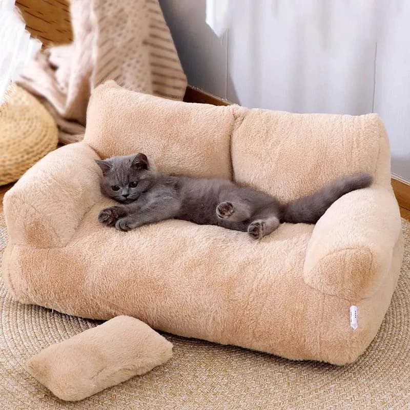 Inverno caldo peluche letto per gatti divano di lusso stile nido per animali domestici per cani di piccola taglia media confortevole letto per cuccioli in pelliccia sintetica accogliente forniture per animali domestici