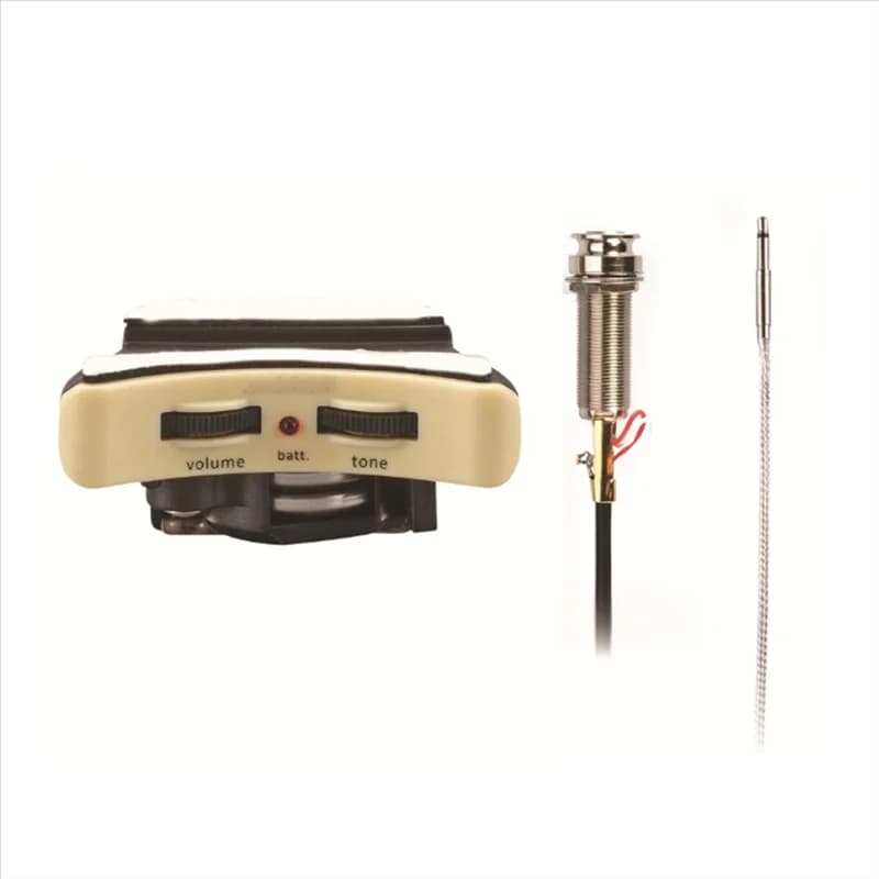 A51Q-Pickup per strumenti musicali Portatile Facile da usare Pickup per forcellone incorporato Accessori per strumenti musicali per ukulele