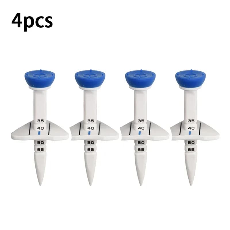 Golf Tee Training Accessories 4 Pcs, 33-55mm Adjustable Height Support Tee