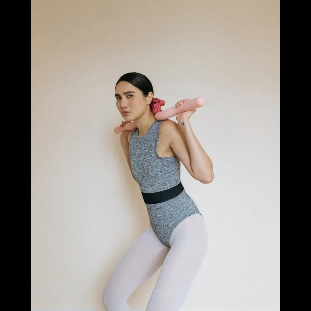Attrezzatura da palestra da 15 libbre Pesi per pilates Barra con bilanciere in ferro con manubri a fascio in silicone per allenamento ed esercizio