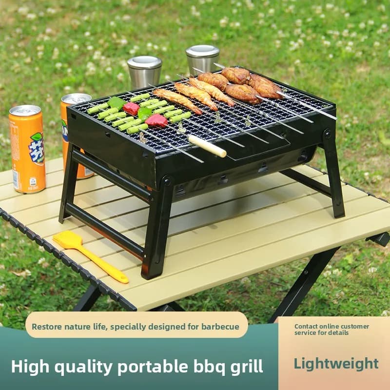 Barbecue Portatile Pieghevole per Campeggio, Picnic, Griglia a Carbone, Fornello da Viaggio, Utensili da Cucina da Giardino barbecue da esterno griglia per barbecue bbq barbecue portatile cucina esterna da giardino