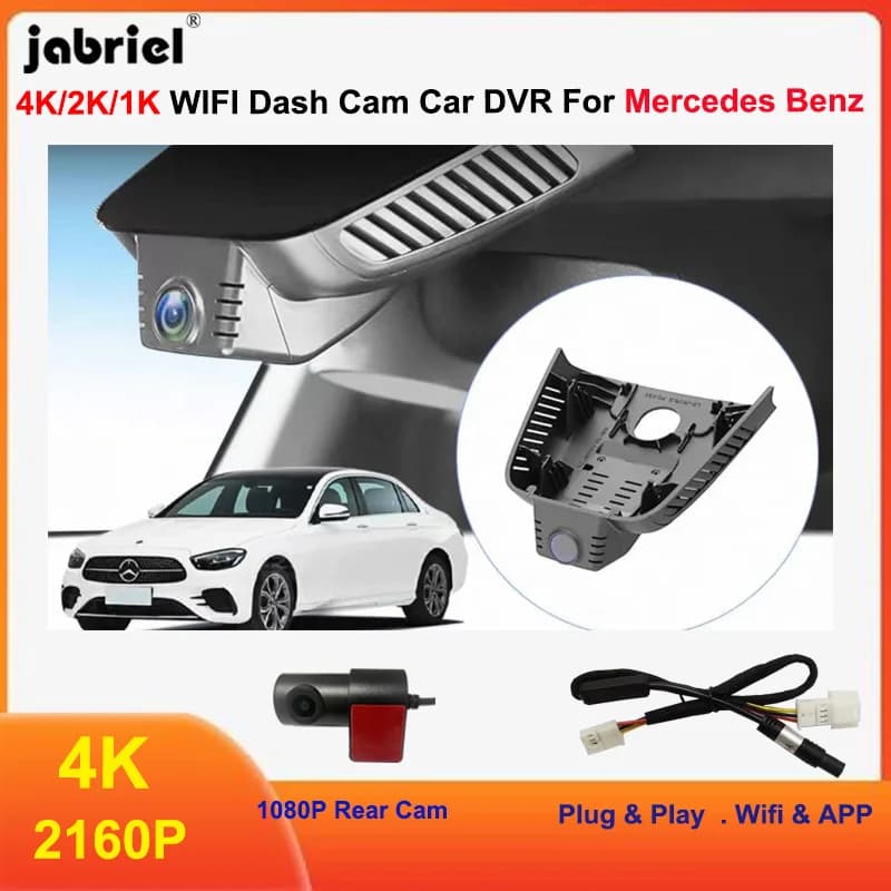 New Dash Cam 4K 2160P for Mercedes Benz Class A w177 A180 A200 A220 2019 2020 2021, DVR Auto Plug and Play Recorder with Wi-Fi