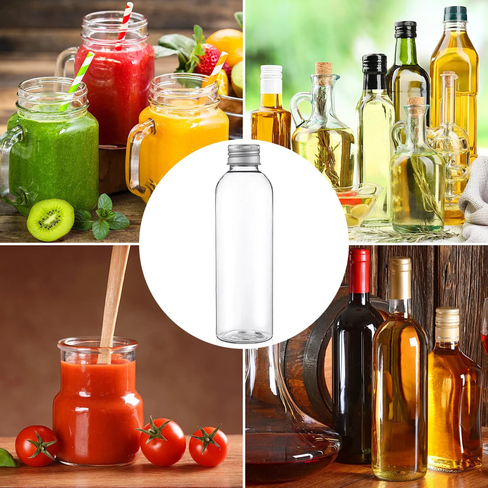 6 compact, lightweight and rechargeable plastic travel bottles for toiletries, shampoo, conditioner, lotion, sunscreen and hand products