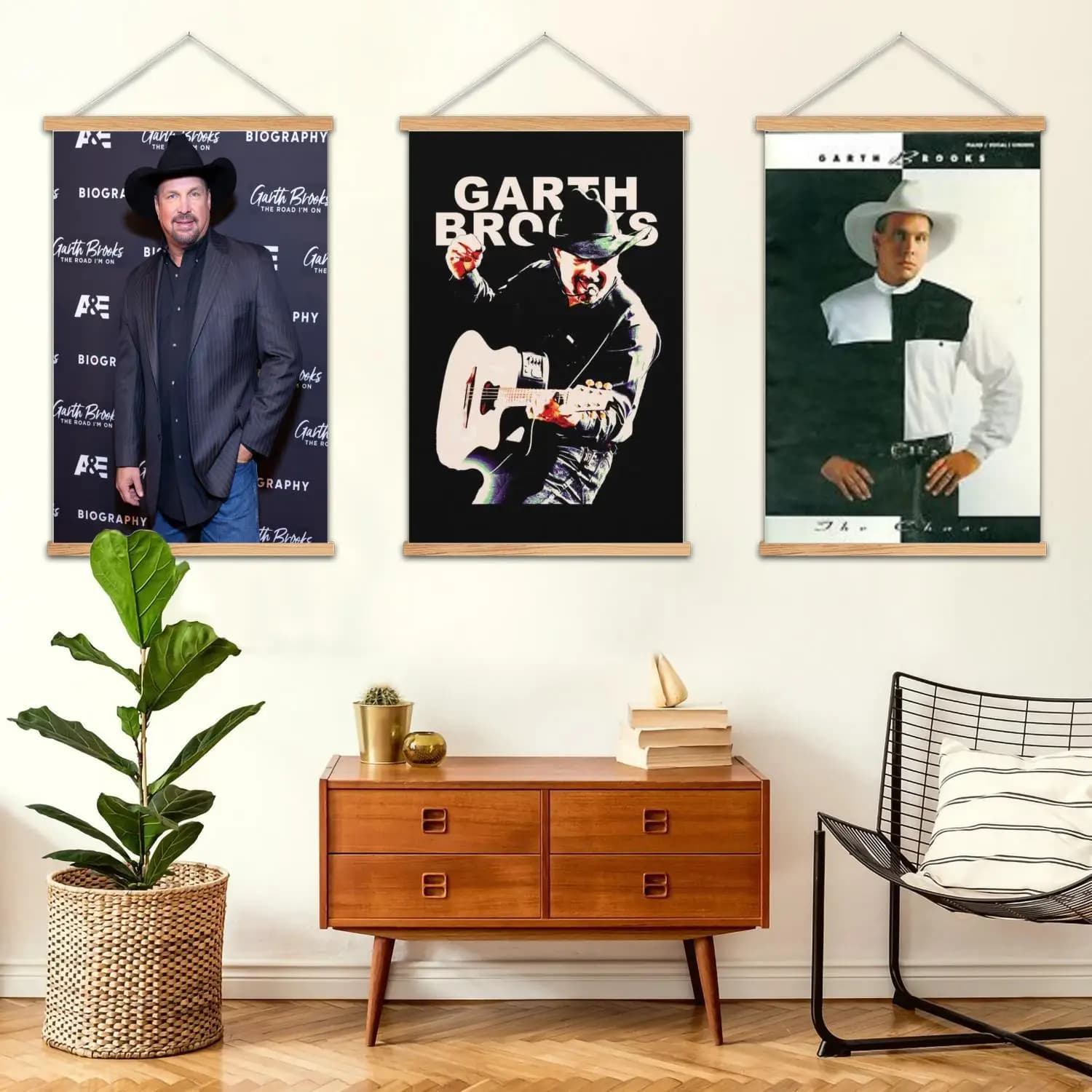 Garth Brooks Framed Wall Painting Poster on Canvas, Wall Art Modern Poster For Family Bedroom Decoration, Decorative Painting