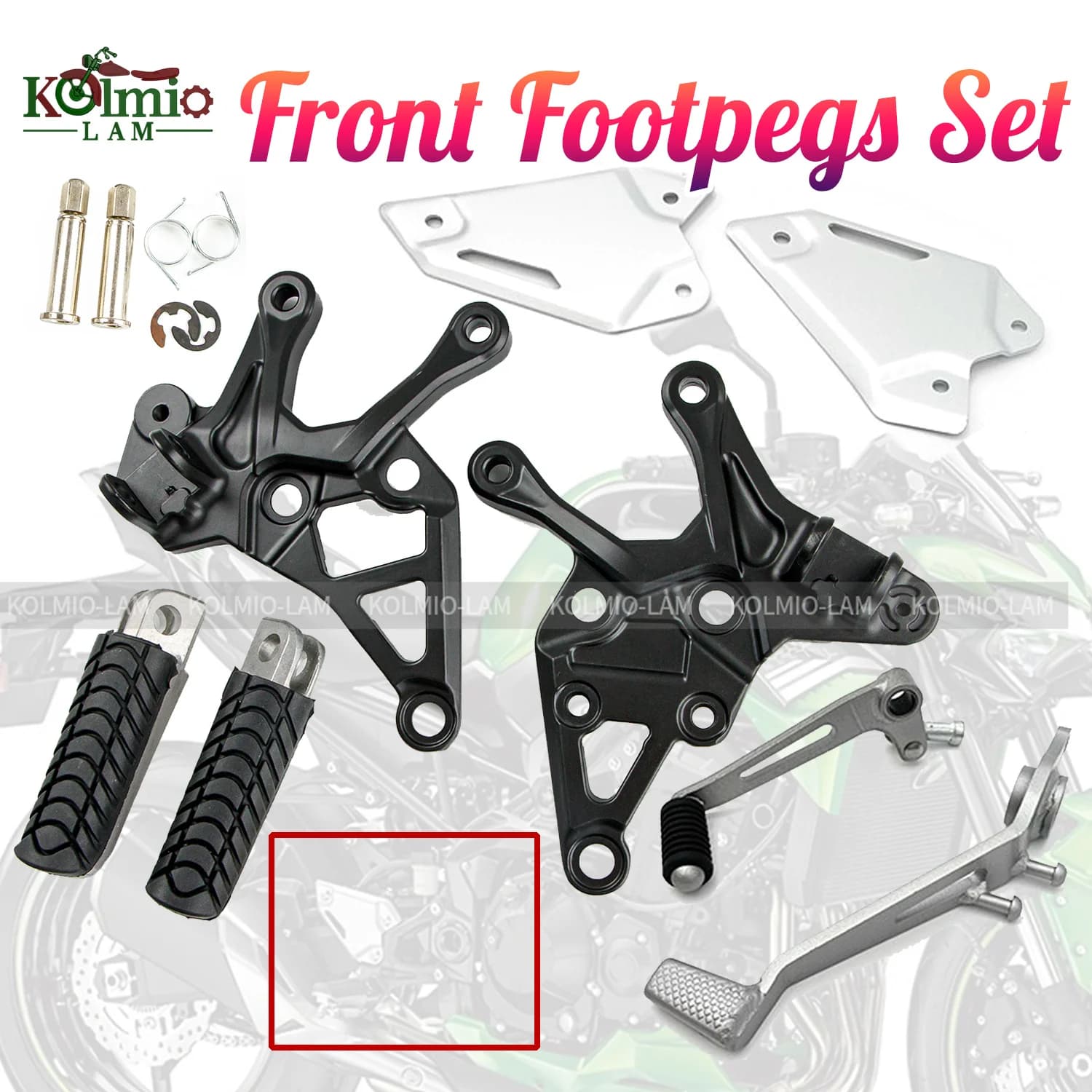 Adatto per KAWASAKI Z900 2017 - 2023 Z 900 Accessori Moto Set Poggiapiedi Anteriori Supporto Pedane Leva Cambio Leva Freno